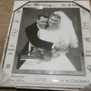 Glass wedding frame. New in box.